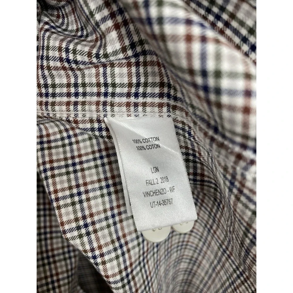 UNTUCKit Vinchenzo Wrinkle Free Shirt Men's 3XL Multi White Check‎ Cotton Casual - Picture 5 of 8